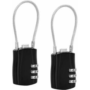 2 Pièces Cadenas Bagage à Combinaison 3 Chiffres - Sécurité pour sac à Dos, Bagages, Porte 2 Pièces Cadenas Bagage à Combinaison 3 Chiffres - Sécurité pour sac à Dos, Bagages, Porte