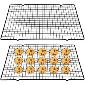 HÉLOISE 2 Pieces Cake Cooling Racks 40x25cm Non-Stick Stainless Steel Rectangular Pastry Rack Drying Rack Baking Rack for Household Pastry HÉLOISE 2 Pieces Cake Cooling Racks 40x25cm Non-Stick Stainless Steel Rectangular Pastry Rack Drying Rack Baking Rack for Household Pastry