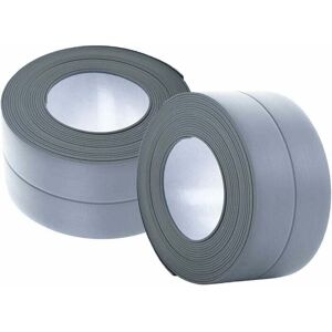 Linghhang - 2 pieces grey) Flexible skirting board - End strip for kitchen and bathroom 22 mm 3.2 m, self-adhesive seal, flexible folding strip, Linghhang - 2 pieces grey) Flexible skirting board - End strip for kitchen and bathroom 22 mm 3.2 m, self-adhesive seal, flexible folding strip,