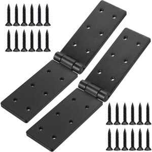LINGHHANG 2 Pieces Heavy Duty Black Folding Hinges, Box Hinge, Chest Hinge, Hinge for Wooden Garden Furniture Drawer Chest LINGHHANG 2 Pieces Heavy Duty Black Folding Hinges, Box Hinge, Chest Hinge, Hinge for Wooden Garden Furniture Drawer Chest