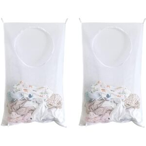Linghhang - 2 Pieces Laundry Bag, Large Capacity Laundry Hamper Storage Bag, Hanging Laundry Closet Bag Organizer Bag for Bathroom, Dorms and Closet Linghhang - 2 Pieces Laundry Bag, Large Capacity Laundry Hamper Storage Bag, Hanging Laundry Closet Bag Organizer Bag for Bathroom, Dorms and Closet