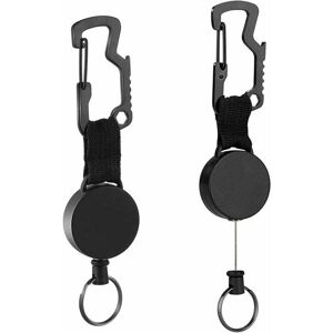 Linghhang - 2 Pieces Retractable Keychain Reel, Retractable Extendable Keychain, Extendable Keychain with Rope, for Key Ring, id Card, Badge Linghhang - 2 Pieces Retractable Keychain Reel, Retractable Extendable Keychain, Extendable Keychain with Rope, for Key Ring, id Card, Badge