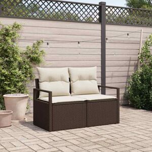 Garden Sofa Brown 120 x 62 x 69cm Poly Rattan Vidaxl Garden Sofa Brown 120 x 62 x 69cm Poly Rattan Vidaxl