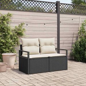 Garden Sofa Black 120 x 62 x 69cm Poly Rattan Vidaxl Garden Sofa Black 120 x 62 x 69cm Poly Rattan Vidaxl