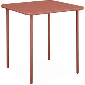 SWEEEK 2-seater square steel garden table, Amelia 70cm, Terracotta, 70x70x72.5 cm SWEEEK 2-seater square steel garden table, Amelia 70cm, Terracotta, 70x70x72.5 cm
