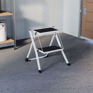 HOME DISCOUNT 2 Step Stool With Anti-Slip Mat Iron Frame Home diy Ladder HOME DISCOUNT 2 Step Stool With Anti-Slip Mat Iron Frame Home diy Ladder