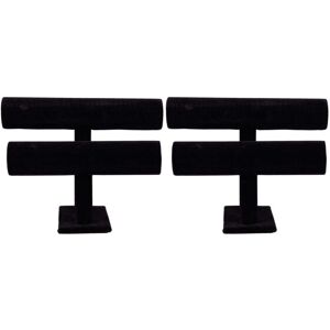 TLILY 2-Tier Bangle Bracelet Display Holder T-Bar Stand Black X2 I073267 TLILY 2-Tier Bangle Bracelet Display Holder T-Bar Stand Black X2 I073267