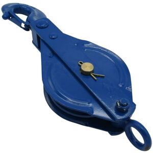 Securefix Direct - 2 Ton 150MM Single Block With Hook Blue Painted - 16MM Wire Rope Safety Lifting Securefix Direct - 2 Ton 150MM Single Block With Hook Blue Painted - 16MM Wire Rope Safety Lifting