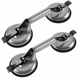 Cyslmuk - 2 x Double Suction Cup 100kg, Aluminum Handling Suction Cup 120mm Glazier Suction Cups Cyslmuk - 2 x Double Suction Cup 100kg, Aluminum Handling Suction Cup 120mm Glazier Suction Cups