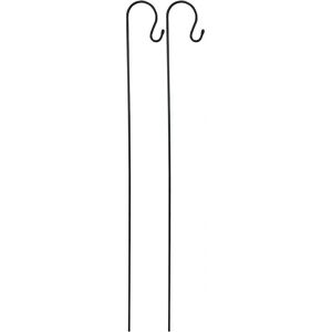 SELECTIONS 2 x Shepherds Crook Black Metal Garden Border Hooks (1m) SELECTIONS 2 x Shepherds Crook Black Metal Garden Border Hooks (1m)