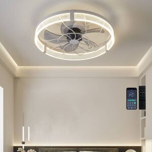 SJQKA 20 Inch Ceiling Fan with Light and Remote Control, Modern and Luxurious, Continuous Color Changing and 6 Speeds, Perfect for Bedrooms, Children's SJQKA 20 Inch Ceiling Fan with Light and Remote Control, Modern and Luxurious, Continuous Color Changing and 6 Speeds, Perfect for Bedrooms, Children's