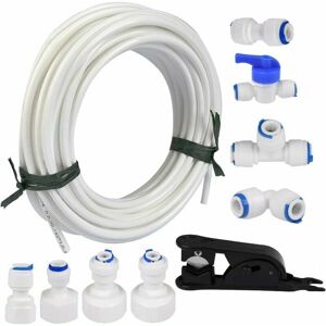 TRIMEC 20 mètres tuyau d'alimentation en eau tube et kit de connecteurs de réfrigérateur pour réfrigérateur de style européen double réfrigérateur (1/4'pipe) TRIMEC 20 mètres tuyau d'alimentation en eau tube et kit de connecteurs de réfrigérateur pour réfrigérateur de style européen double réfrigérateur (1/4'pipe)