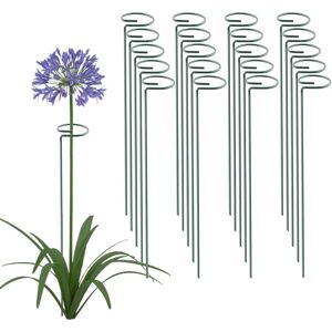 Groofoo - 20 Pack 16 Inch Plant Support Stakes, Metal Single stemmed Flower Support Hoops,Garden Plant Stakes Plant Prop for Amaryllis Orchid Lily Groofoo - 20 Pack 16 Inch Plant Support Stakes, Metal Single stemmed Flower Support Hoops,Garden Plant Stakes Plant Prop for Amaryllis Orchid Lily