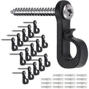 Linghhang - 20 Pack Christmas Light Hooks with Screws Indoor Outdoor String Lights Hangers Linghhang - 20 Pack Christmas Light Hooks with Screws Indoor Outdoor String Lights Hangers