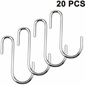AlwaysH 20 Pack Heavy Duty S Hooks Pot Rack Rack Hooks Hanging Hooks S Shape Hooks for Kitchen Utensils Utensils Clothes Bags Towels Plants AlwaysH 20 Pack Heavy Duty S Hooks Pot Rack Rack Hooks Hanging Hooks S Shape Hooks for Kitchen Utensils Utensils Clothes Bags Towels Plants