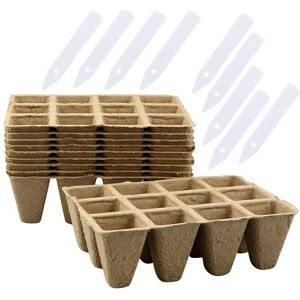 Tlily - 20 Pack Seedling Tray/Seed Germination Kit, for Vegetable,Flower, Indoor/Outdoor with Plastic Plant Markers Tlily - 20 Pack Seedling Tray/Seed Germination Kit, for Vegetable,Flower, Indoor/Outdoor with Plastic Plant Markers