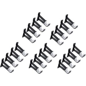 Tlily - 20 Pack Single Curtain Rod Brackets for Heavy Duty Aluminum Alloy Curtains (Black) Tlily - 20 Pack Single Curtain Rod Brackets for Heavy Duty Aluminum Alloy Curtains (Black)