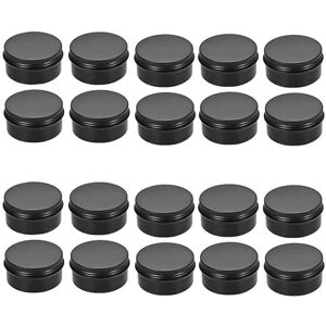 Tlily - 20 Packs 80ml Empty Jars Black Round Aluminum Tins Screw Top Metal Steel Lip Balm Containers Box Cosmetic Containers Tlily - 20 Packs 80ml Empty Jars Black Round Aluminum Tins Screw Top Metal Steel Lip Balm Containers Box Cosmetic Containers