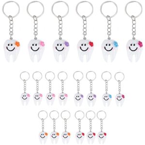 Tlily - 20 pcs Keychain Key Ring Hang Tooth Shape Cute Dental Gift Tlily - 20 pcs Keychain Key Ring Hang Tooth Shape Cute Dental Gift