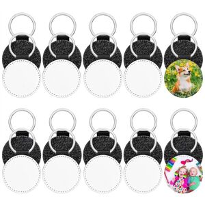 TLILY 20 Pcs Leather Keychain Blanks Bulk Sublimation Blank PU Gifts Glitter Heat Transfer Keyring DIY Craft TLILY 20 Pcs Leather Keychain Blanks Bulk Sublimation Blank PU Gifts Glitter Heat Transfer Keyring DIY Craft