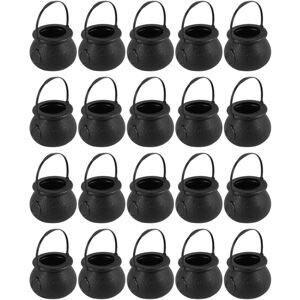 TLILY 20 Pcs Mini Candy Kettles Witch Skeleton Cauldron Holder Pot with Handle for Halloween Easter 'S Day Party TLILY 20 Pcs Mini Candy Kettles Witch Skeleton Cauldron Holder Pot with Handle for Halloween Easter 'S Day Party