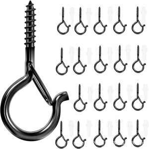 Linghhang - 20 Pcs Outdoor Screw Hooks, Screw Eye Hooks, Screw Hooks with Safety Loop Ceiling Hooks for Hanging Plants for, Fairy Lights, Bird Feeders Linghhang - 20 Pcs Outdoor Screw Hooks, Screw Eye Hooks, Screw Hooks with Safety Loop Ceiling Hooks for Hanging Plants for, Fairy Lights, Bird Feeders