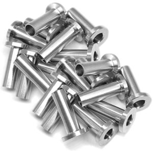 CSPARKV 20 Pcs Stainless Steel Cable Railing Protector Sleeves for 1/8 Inch 5/32 Inch 3/16 Inch Wood Posts, DIY Balustrade CSPARKV 20 Pcs Stainless Steel Cable Railing Protector Sleeves for 1/8 Inch 5/32 Inch 3/16 Inch Wood Posts, DIY Balustrade