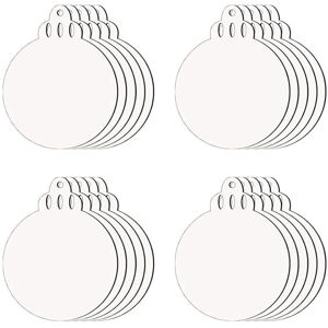 TLILY 20 PCS Sublimation Christmas Ornaments Blanks MDF Double Sided Heat Transfer Memorial Ornament TLILY 20 PCS Sublimation Christmas Ornaments Blanks MDF Double Sided Heat Transfer Memorial Ornament