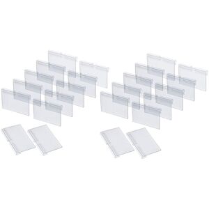 TLILY 200 Pieces Clear Plastic Shelf Label Holders for Retail Merchandise Price (6 x 4 cm) TLILY 200 Pieces Clear Plastic Shelf Label Holders for Retail Merchandise Price (6 x 4 cm)