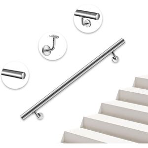 Sky Bathroom - 80cm 304 Stainless Steel Handrail for Stairs, Wall Mounted Stair Railing for Outdoor Indoor Sky Bathroom - 80cm 304 Stainless Steel Handrail for Stairs, Wall Mounted Stair Railing for Outdoor Indoor