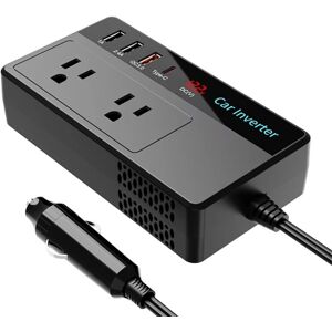 TLILY 200W Car Inverter dc 12V to 110V ac Power Inverters 3 usb 1 Type-C Ports Adapter Plug Converter with Screen us TLILY 200W Car Inverter dc 12V to 110V ac Power Inverters 3 usb 1 Type-C Ports Adapter Plug Converter with Screen us