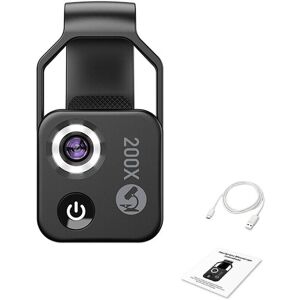 Gotrays - 200X Portable Microscope Universal Mobile Phone Microscope with 6 led Lights 2 Adjustable Brightness Levels No App Needed Multifunctional Gotrays - 200X Portable Microscope Universal Mobile Phone Microscope with 6 led Lights 2 Adjustable Brightness Levels No App Needed Multifunctional