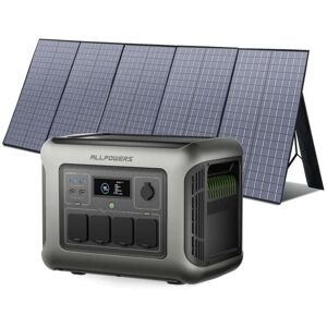 Allpowers - 2025 New) R1500 lite Portable Power Station with 400W Solar Panel, 1056Wh LiFePO4 Battery, 4X 1600W ac Outlets (3200W Max), 15ms ups, Allpowers - 2025 New) R1500 lite Portable Power Station with 400W Solar Panel, 1056Wh LiFePO4 Battery, 4X 1600W ac Outlets (3200W Max), 15ms ups,