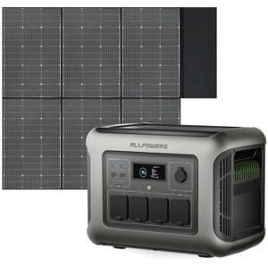 (2025 New) ALLPOWERS R1500 LITE Portable Power Station with 600W Solar Panel, 1056Wh LiFePO4 Battery, 4X 1600W AC Outlets (3200W Max), 15ms UPS, Fast (2025 New) ALLPOWERS R1500 LITE Portable Power Station with 600W Solar Panel, 1056Wh LiFePO4 Battery, 4X 1600W AC Outlets (3200W Max), 15ms UPS, Fast