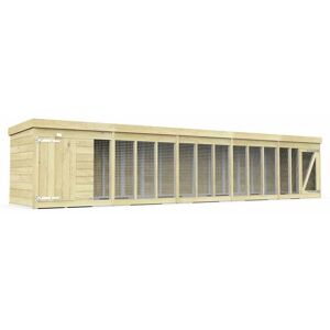 20ft x 4ft Dog Kennel and Run - Wood - L127 x W589 x H127 cm 20ft x 4ft Dog Kennel and Run - Wood - L127 x W589 x H127 cm