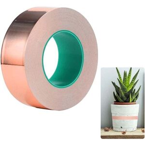 Ymyny - 20m Copper Foil Tape - Slug and Snail Repellent - 30mm Wide Tape - For Guitar and emi Shielding, Soldering, Electrical Repairs mumu Ymyny - 20m Copper Foil Tape - Slug and Snail Repellent - 30mm Wide Tape - For Guitar and emi Shielding, Soldering, Electrical Repairs mumu