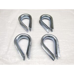 Securefix Direct - 22MM Wire Rope Thimbles x4 - Galvanised Steel Commercial Loop Securefix Direct - 22MM Wire Rope Thimbles x4 - Galvanised Steel Commercial Loop