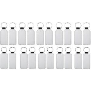 TLILY 20Pack Sublimation Blanks Keychain Glitter PU Leather Heat Transfer Keyring Double-sided Blank TLILY 20Pack Sublimation Blanks Keychain Glitter PU Leather Heat Transfer Keyring Double-sided Blank