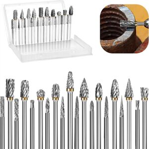 TLILY 20pcs 1/8 Inch ShankCarbide Burr Set Compatible with DremelBits Tool for Stone Wood Carving Cutting Engraving Polishing TLILY 20pcs 1/8 Inch ShankCarbide Burr Set Compatible with DremelBits Tool for Stone Wood Carving Cutting Engraving Polishing