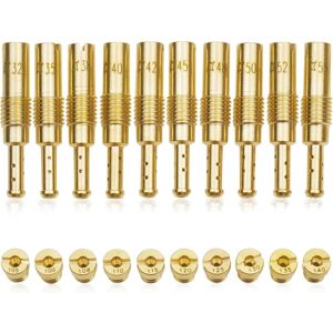 COOCHEER 20pcs Carburetor Main Jet Kit for PWK Keihin OKO CVK PWM, including 10pcs carburetor main jets and 10pcs slow speed jets Main port 100-140 Idle port COOCHEER 20pcs Carburetor Main Jet Kit for PWK Keihin OKO CVK PWM, including 10pcs carburetor main jets and 10pcs slow speed jets Main port 100-140 Idle port