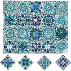 Alwaysh - 20pcs Self Adhesive Tile Stickers Adhesive Tile Stickers Moroccan Style Wall Stickers Waterproof Decoration for Bathroom Kitchen 15 x 15 Alwaysh - 20pcs Self Adhesive Tile Stickers Adhesive Tile Stickers Moroccan Style Wall Stickers Waterproof Decoration for Bathroom Kitchen 15 x 15