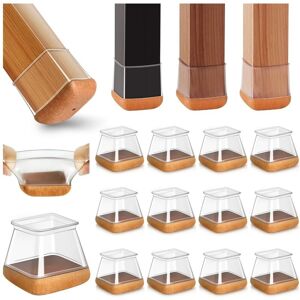 BEIJIYI 20pcs Square Silicone Chair Leg Protectors, Chair Pads, Clear Silicone Wood Floor Protectors, Chair Legs with Felt Pads Wrapped, Fits 20-26mm BEIJIYI 20pcs Square Silicone Chair Leg Protectors, Chair Pads, Clear Silicone Wood Floor Protectors, Chair Legs with Felt Pads Wrapped, Fits 20-26mm