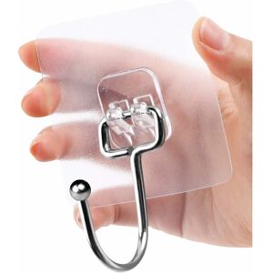 Cyslmuk - 20pcs Transparent Adhesive Hooks Suitable for Bedroom Bathroom Kitchen Wall Door Refrigerator Cyslmuk - 20pcs Transparent Adhesive Hooks Suitable for Bedroom Bathroom Kitchen Wall Door Refrigerator