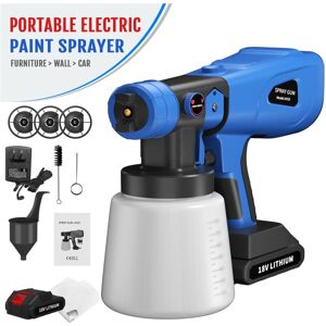 Briefness - 21V Cordless Spray Gun Paint Sprayer with Battery, diy Battery Powered Sprayer Gun Fast Painting, 4 Nozzles for Tables, Chairs, Fences Briefness - 21V Cordless Spray Gun Paint Sprayer with Battery, diy Battery Powered Sprayer Gun Fast Painting, 4 Nozzles for Tables, Chairs, Fences