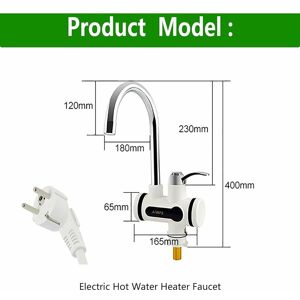 Mumu - 220V Electric Faucet with Water Heater led Temperature Display 3000W Tankless Water Heater for Kitchen Bathroom Instant Hot Water (Low High) Mumu - 220V Electric Faucet with Water Heater led Temperature Display 3000W Tankless Water Heater for Kitchen Bathroom Instant Hot Water (Low High)