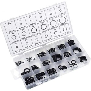 IKODM 225 Pieces Rubber O-Rings, 18 Sizes O-Ring Seals Assortment Kit for Automotive Plumbing General Repair, Black IKODM 225 Pieces Rubber O-Rings, 18 Sizes O-Ring Seals Assortment Kit for Automotive Plumbing General Repair, Black
