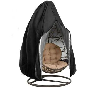 CYSLMUK 230 x 200 cm Black Hanging Chair Cover for Swing - 210D Oxford Fabric - Waterproof - Windproof and Anti-UV CYSLMUK 230 x 200 cm Black Hanging Chair Cover for Swing - 210D Oxford Fabric - Waterproof - Windproof and Anti-UV