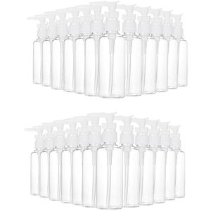 TLILY 24 Pack 3.4Oz/100Ml Transparent Travel Bottles Pump Bottle Lotion Dispenser for Water, Massage Oil, Shampoo TLILY 24 Pack 3.4Oz/100Ml Transparent Travel Bottles Pump Bottle Lotion Dispenser for Water, Massage Oil, Shampoo