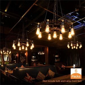 TLILY 24-Pack Bakelite Lamp Holder E26/ E27 Light Socket Vintage Bulb Socket es Screw Lampholder for Ceiling/Pendent/Floor TLILY 24-Pack Bakelite Lamp Holder E26/ E27 Light Socket Vintage Bulb Socket es Screw Lampholder for Ceiling/Pendent/Floor