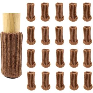 Linghhang - 24 Pack Chair Socks, Brown, Thick Double Knit Chair Leg Caps, Non-Slip Feet, Floor Protector Linghhang - 24 Pack Chair Socks, Brown, Thick Double Knit Chair Leg Caps, Non-Slip Feet, Floor Protector